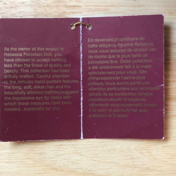 Rebecca vintage porcelain doll by Elby - Picture 5 of 8